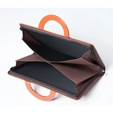 Черно-Коричневая Сумка для документов на молнии формата а4 для мужчин, деловая роскошная сумка на молнии для документов, Сумка для документов в автомобиле