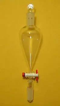 

Glass Pyriform Separatory Funnel,24/40,250ml,Pear Shape,PTFE Stopcock