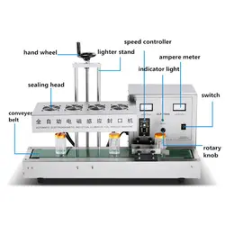 Автоматическое Непрерывное электромагнитной индукции уплотнитель алюминиевый машина для склеивания фольги из нержавеющей стали и