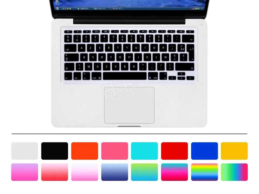 HRH Высокое качество 50 шт AZERTY французский силиконовый чехол для клавиатуры защитная пленка для Mac book Air 11,6 дюймов Версия ЕС