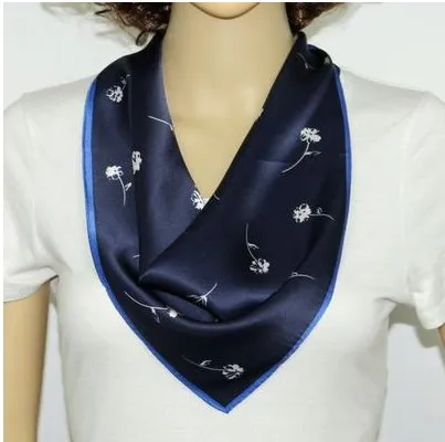  100% Mulberry Silk triangle Scarf Handkerchief multipurpose womens handbag SCARF hand hair accessor