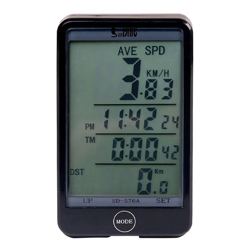 

Sunding SD 576C SD-576C Waterproof Large Screen Mode Touch Wireless Bicycle Computer Odometer with LCD Backlight 2019
