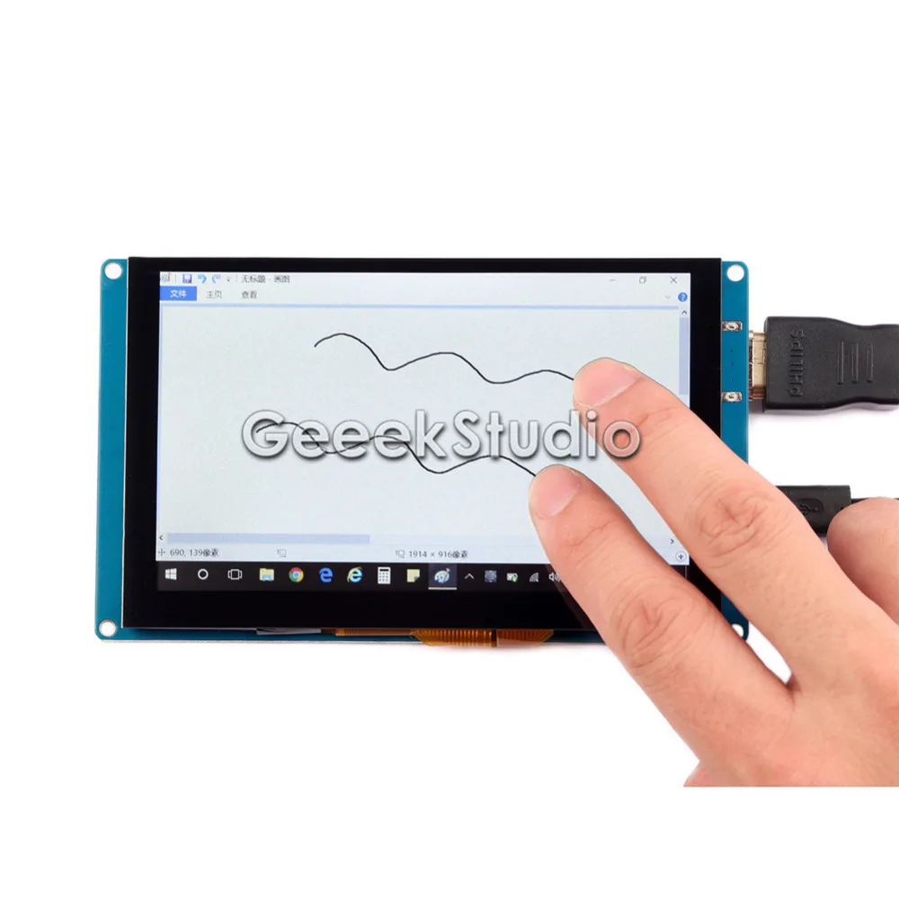 Монитор с сенсорным экраном для Raspberry Pi 4 B 5 дюймов 800*480 ПК BeagleBone черный|touch screen