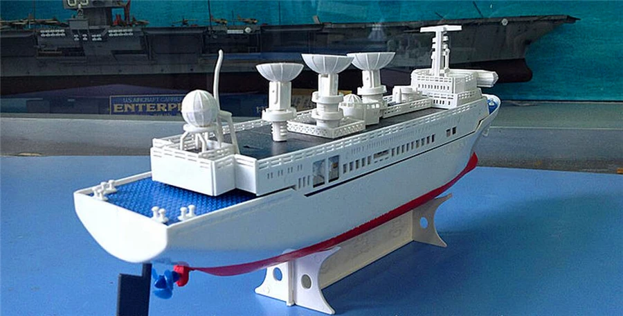 Космический отслеживающий корабль набор тонна нефтяной танкер Радуга Китай Береговая охрана корабль темно-синий боевой корабль DIY лодка игрушка подарок