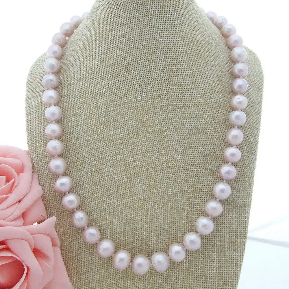 N012800 23 Natural Purple Keshi Pearl Necklace CZ Clasp in Choker 