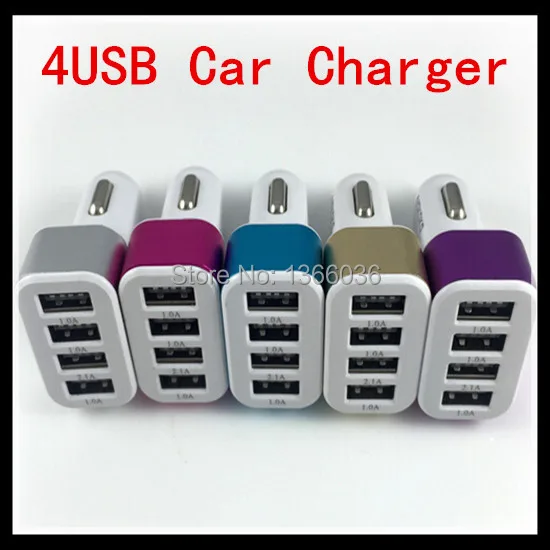 Winangelove 200 шт. Универсальный 5.1a 4 USB Автомобильное Зарядное устройство адаптер зарядки для iPhone 5 5S 6 4 4S для samsung S5 S4 S3 Примечание 2 3