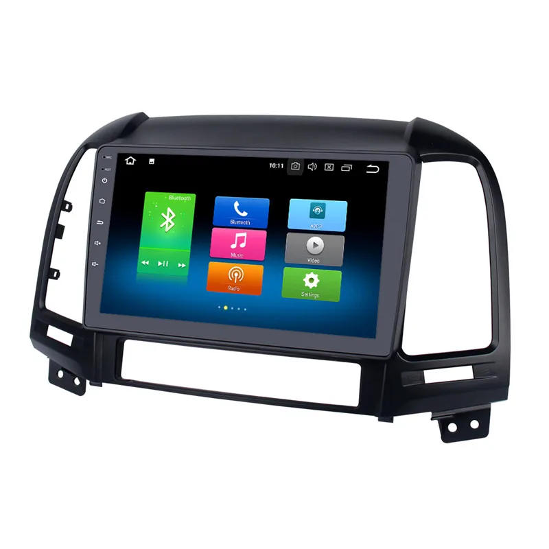 1024*600 Octa 8 Core 4 г Android 8,0 2din автомобильный Радио DVD gps для hyundai Santa Fe 2006-2012 головное устройство с радио рекордер авто стерео