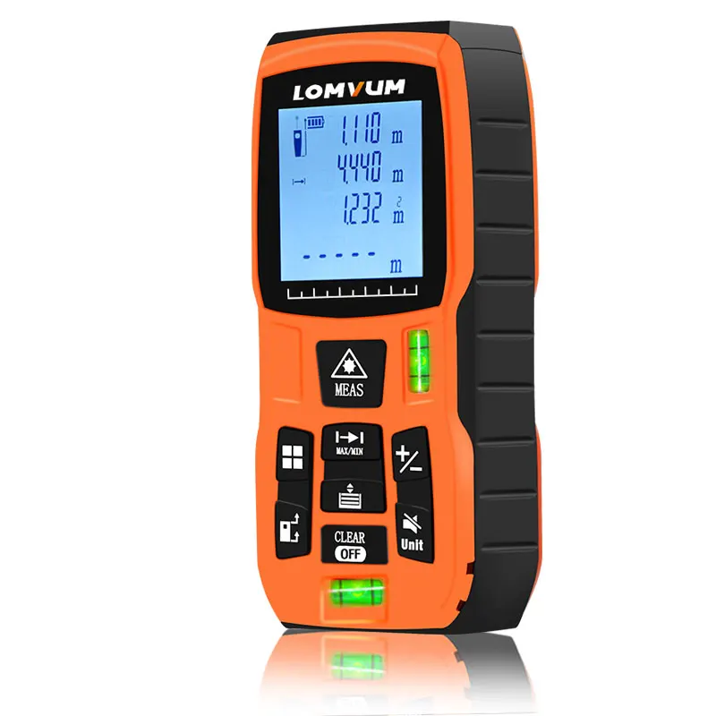 LOMVUM LV5800 Handheld Laser Distance Meter Level Bubbles Laser Rangefinder Medidor Laser Measure Device Ruler Test tools 40 60M LOMVUM LV5800 Handheld Laser Distance Meter Level Bubbles Laser Rangefinder Medidor Laser Measure Device Ruler Test tools 40 60M