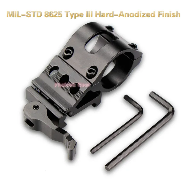 US $3.99 High Hunting QD Rifle Gun 25.4mm Tactical Flashlight Torch Mount Quick Release Picatinnly Rail Moun