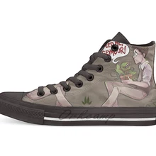 Повседневная парусиновая обувь унисекс на плоской подошве с высоким верхом, Прямая поставка