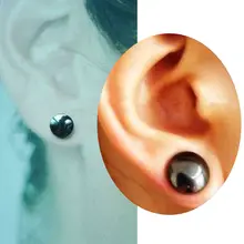 1 пара массажных ушных ногтей здоровая потеря веса терапия подавление аппетита для похудения серьги-магниты черный магнит Ушная Кнопка точка