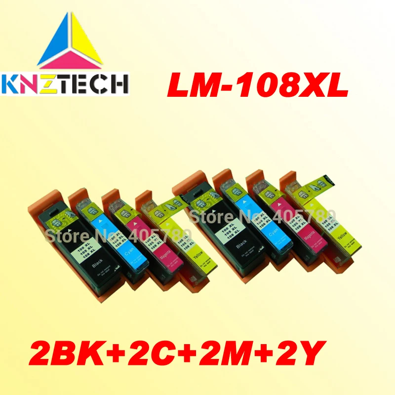 8 шт. картриджи 108 108XL для принтера Lexmark S308/S408/Pro208/Pro708 | Компьютеры и офис