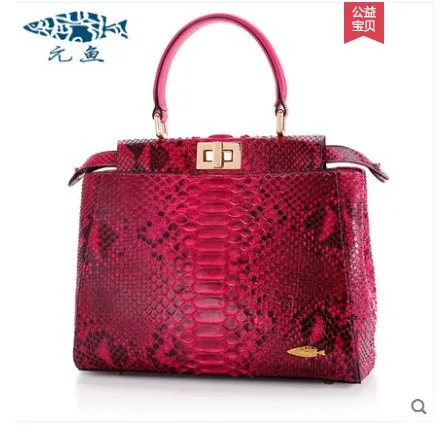 Yuanyu тип боа кожа сумка для женщин Сумочка Змеиный узор одного плеча сумка большая емкость простая женская сумка - Цвет: A3