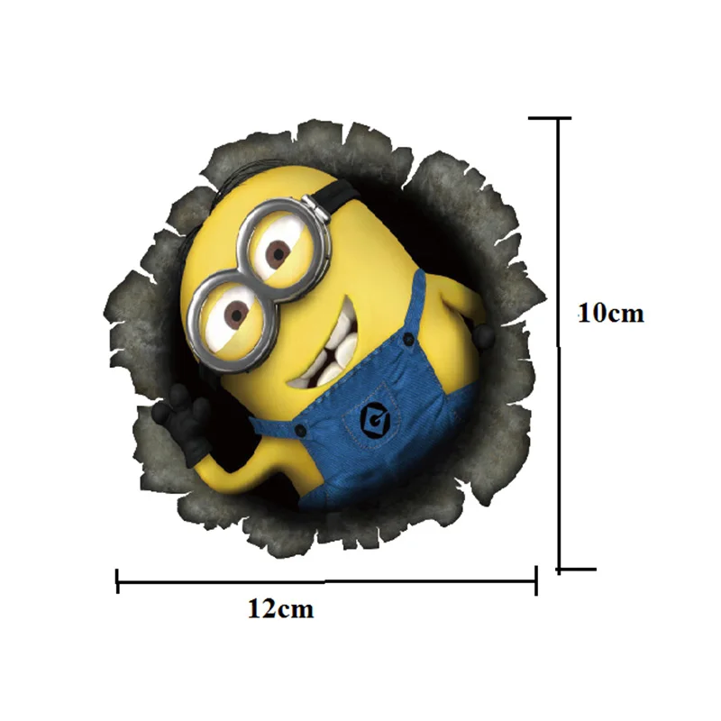 Despicable Me Minions 3D Funny car sticker Cute Vinyl Decal Sticker freeship