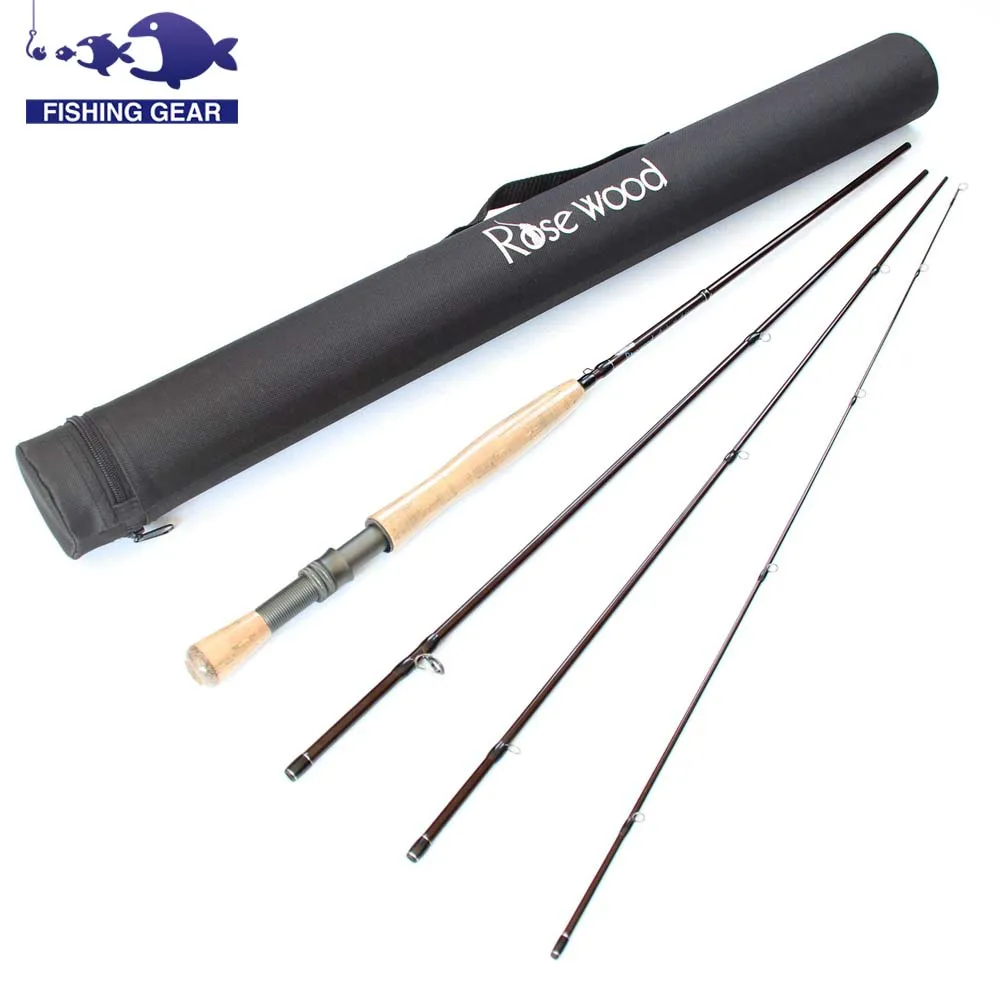 5/6 Fly Fishing Rod 9Ft 4 Segments Medium Fast Action Carbon Fiber