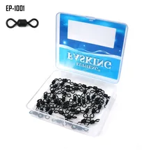 Eupheng 50 шт. матовый черный Карп Рыболовный поворотный Вертлюг 3 мм и 5 мм