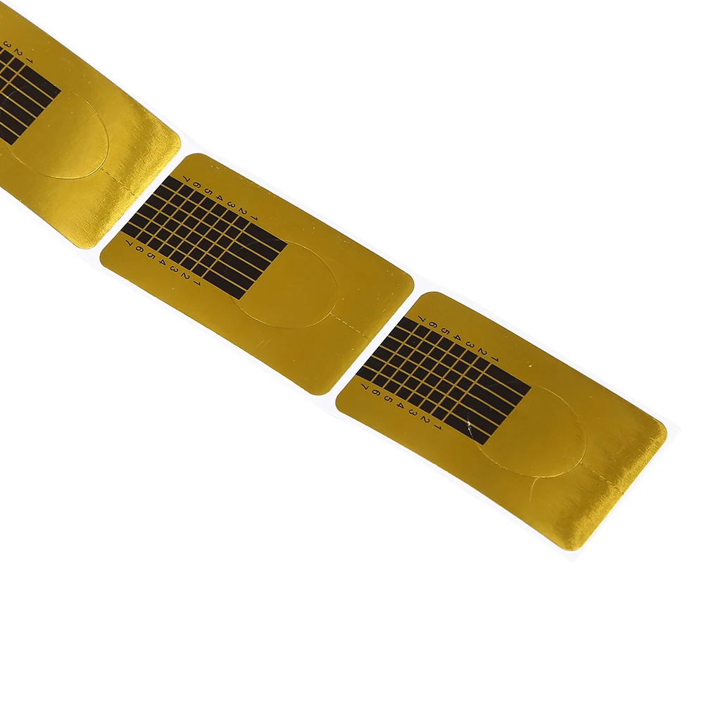 Elecool 100 шт золотые накладные ногти искусство Советы 3D УФ гель формы расширения направляющие наклейки аксессуары для ногтей
