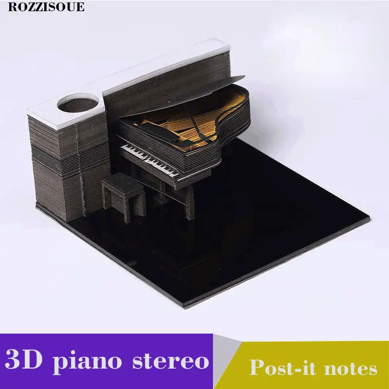 3D фортепиано Post It Sticky Notes Index Tabs японские блокноты для заметок Notas Adhesivas закладки-наклейки офисные украшения карты для слов
