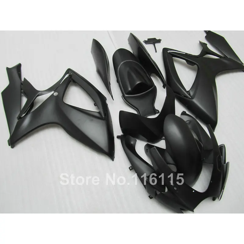Обтекатель комплект для Suzuki GSXR 600 750 K6 K7 2006 2007 все матовые черные Обтекатели набор GSX R600 R750 06 07 NG47|fairing kit|gsxr fairing