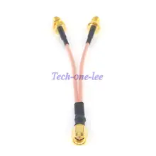 10 шт./лот SMA мужской тип Y 2 SMA разъем распределительный короткий вывод кабель RG316 Высота каблука 10 см