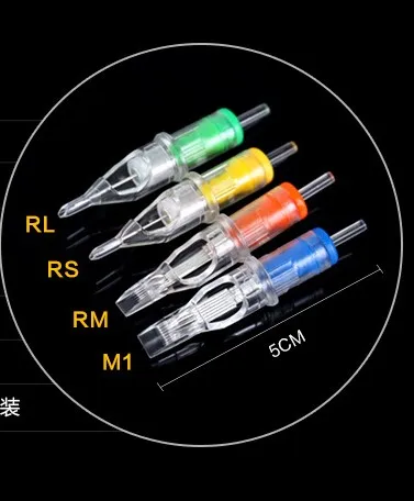 

Tattoo cartridges needles 20pcs round liner mixed 1RL 3RL 5RL 7RL size for tattoo machine kit supply