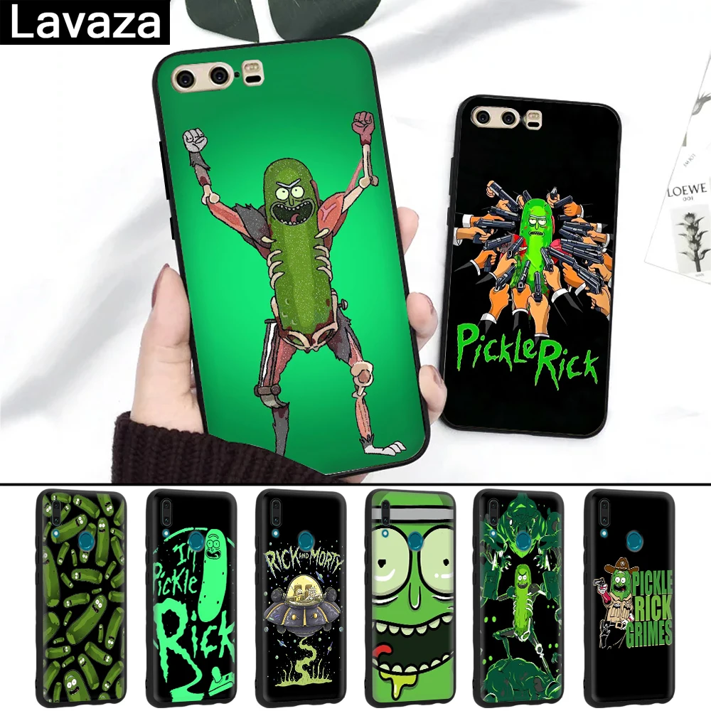 

Lavaza Rick and Morty Pickle Rick Silicone Case for Huawei P8 Lite 2015 2017 P9 2016 Mini P10 P20 Pro P Smart 2019