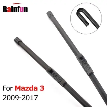 

RAINFUN Car Wiper Blade for Mazda 3 2009 2010 2011 2012 2013 2014 2015 2016 2017 Front Windscreen Wipers 2pcs a set