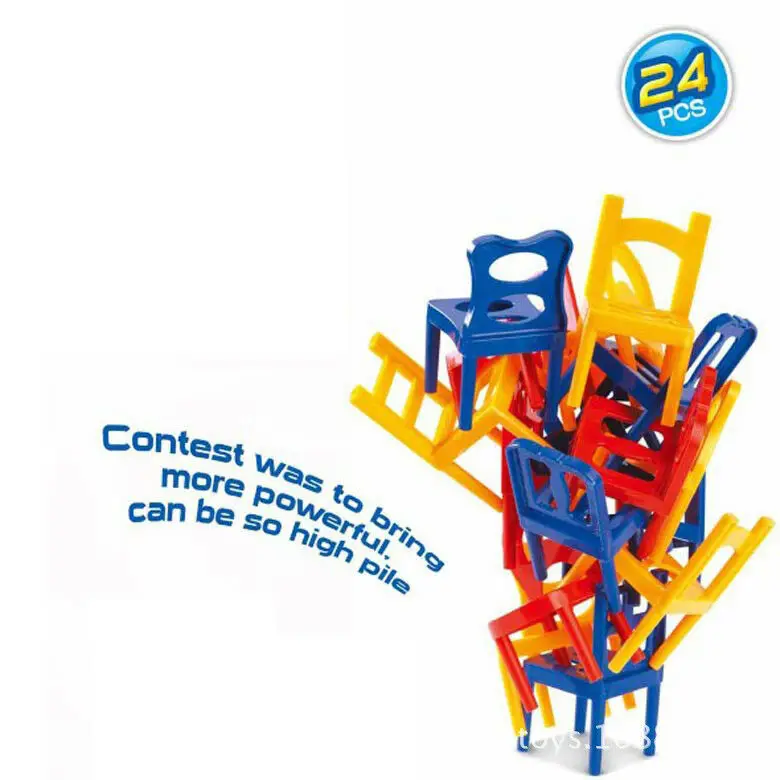 

24PCS BALANCE CHAIRS BALANCING STACKING GAME KIDS Children Educational Toys