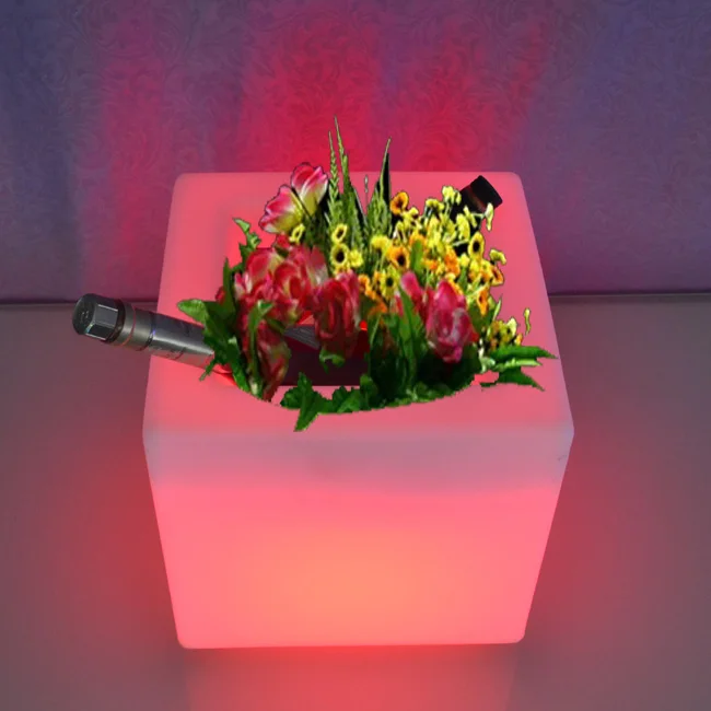 

Skybess Remote control Colorful Changeable Led Luminous flash flower pot of indoor illuminated Light planter pot Free Ship 10pcs