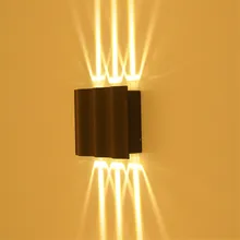 Thrisdar 6W 12W 18W Outdoor Waterproof LED Porch Wall Light Up Down Aluminum Garden Corridor Villa Balcony Porch Lamps thrisdar 18w nordic outdoor led wall lamps waterproof ip65 garden corridor porch lights aluminum villa balcony stairs wall light