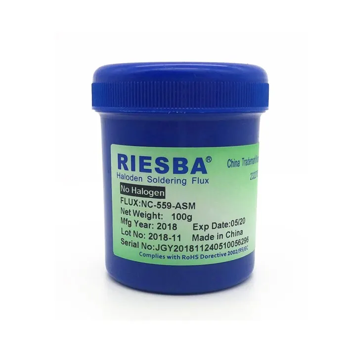 Паяльная паста RIESBA Nc 559 asm 100 г Бессвинцовая паяльная флюсовая сварочная Флюс