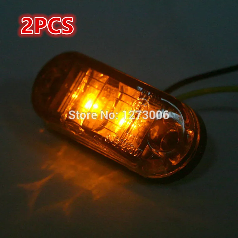 12V 2 Pcs Car Side Signals Lights Blinker Red Or Yellow Side Automobile