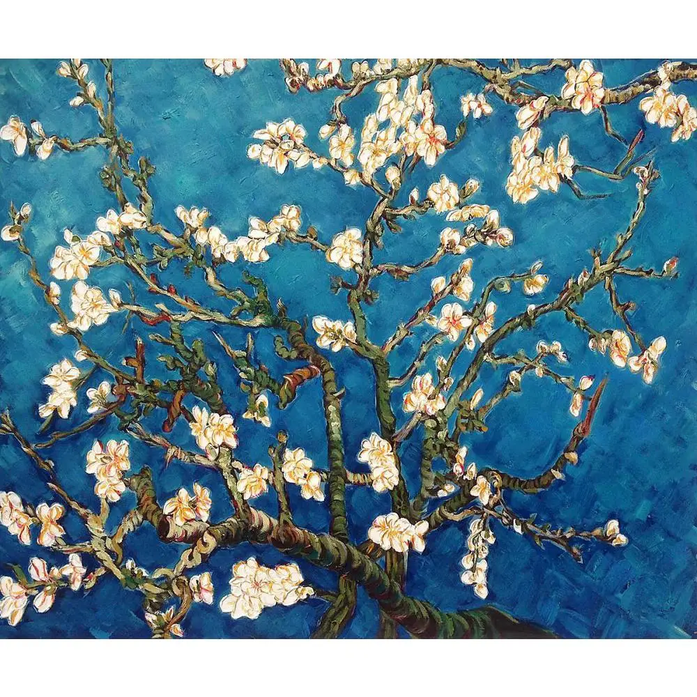 

High quality Vincent Van Gogh modern art Branches of an Almond Tree in Blossom Oil paintings reproduction hand painted