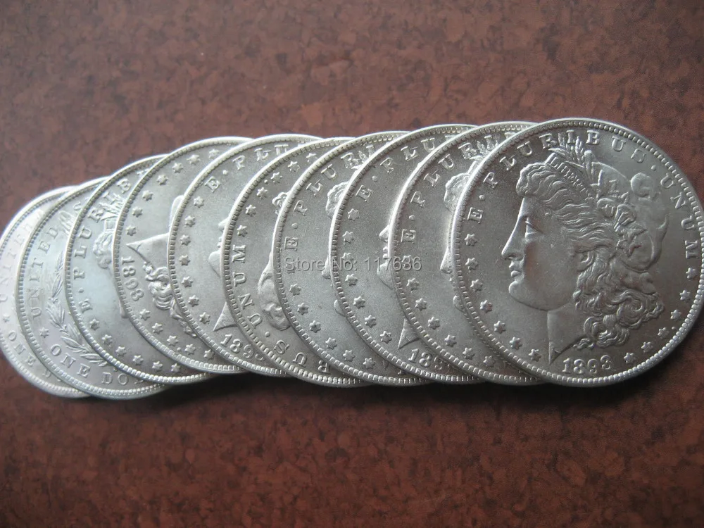 

1893-s Morgan Dollar 90% SILVER 10 Copy Coins