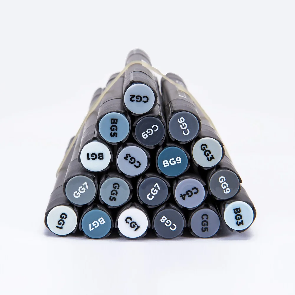 

STA 1Pcs Art Markers Double Head Alcohol Ink Marker Pens Drawing for Art Painting Architecture Grey Design Sketch Markers