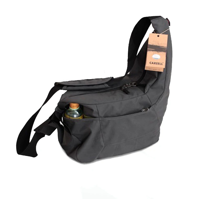 Горячая Распродажа, CAREELL C2028, легкая водонепроницаемая сумка для SLR камеры, сумка через плечо для микро-одной камеры, профессиональная Повседневная сумка для мужчин и женщин - Цвет: Темно-серый