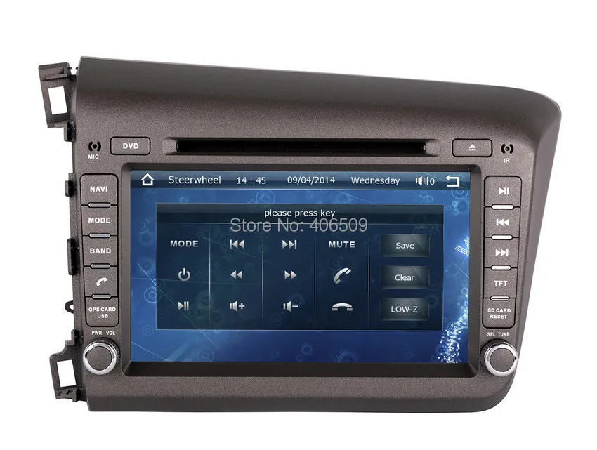 Perfect 8" Head Unit Car DVD Player for Honda Civic Left Side Drive 2012 2013 w/ GPS Navigation Radio TV BT USB SD AUX 3G Stereo Audio 6