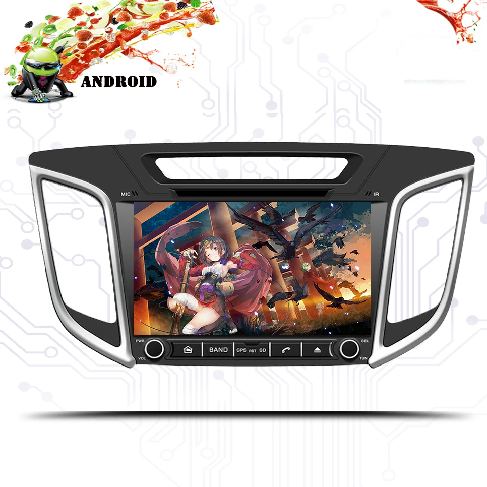 Sale 9 INCH Octa 8 Core Android 9.0  Ram 4GB Car DVD For Hyundai Creta IX25 2014-18 with 1024*600 WIFI GPS Radio Navigation Head Unit 4