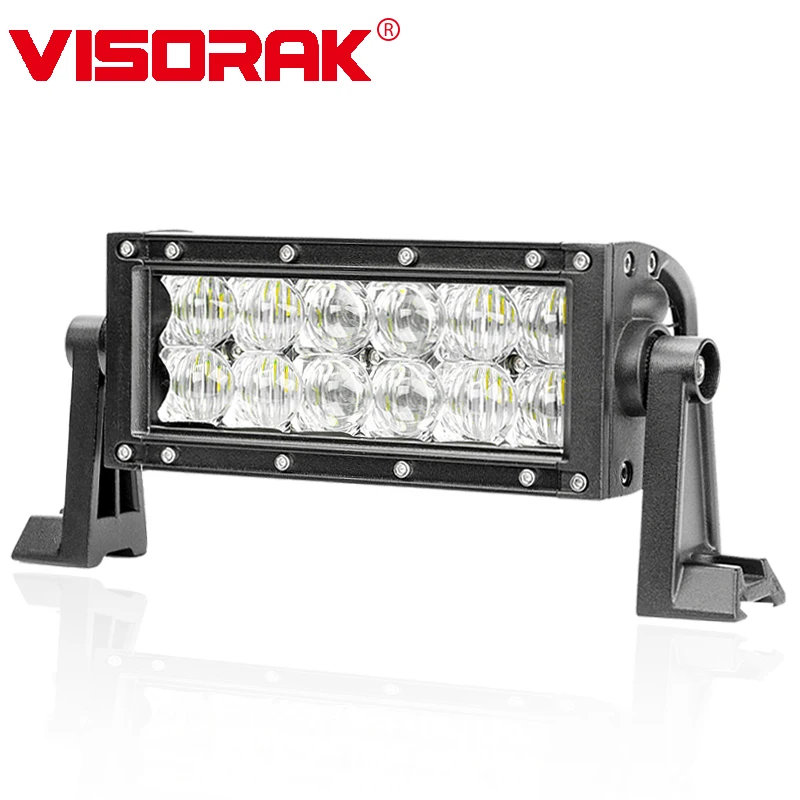 

VISORAK 5D 7" 60w Offroad LED Light Bar Spot Flood Beams LED Work Light Bar 12V 24V LED Lamp For 4x4 4WD ATV SUV Car Truck Boat