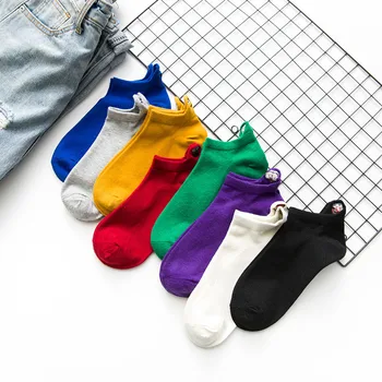 

Women short socks eyes socks summer thin cotton low socks SC049-8pairs