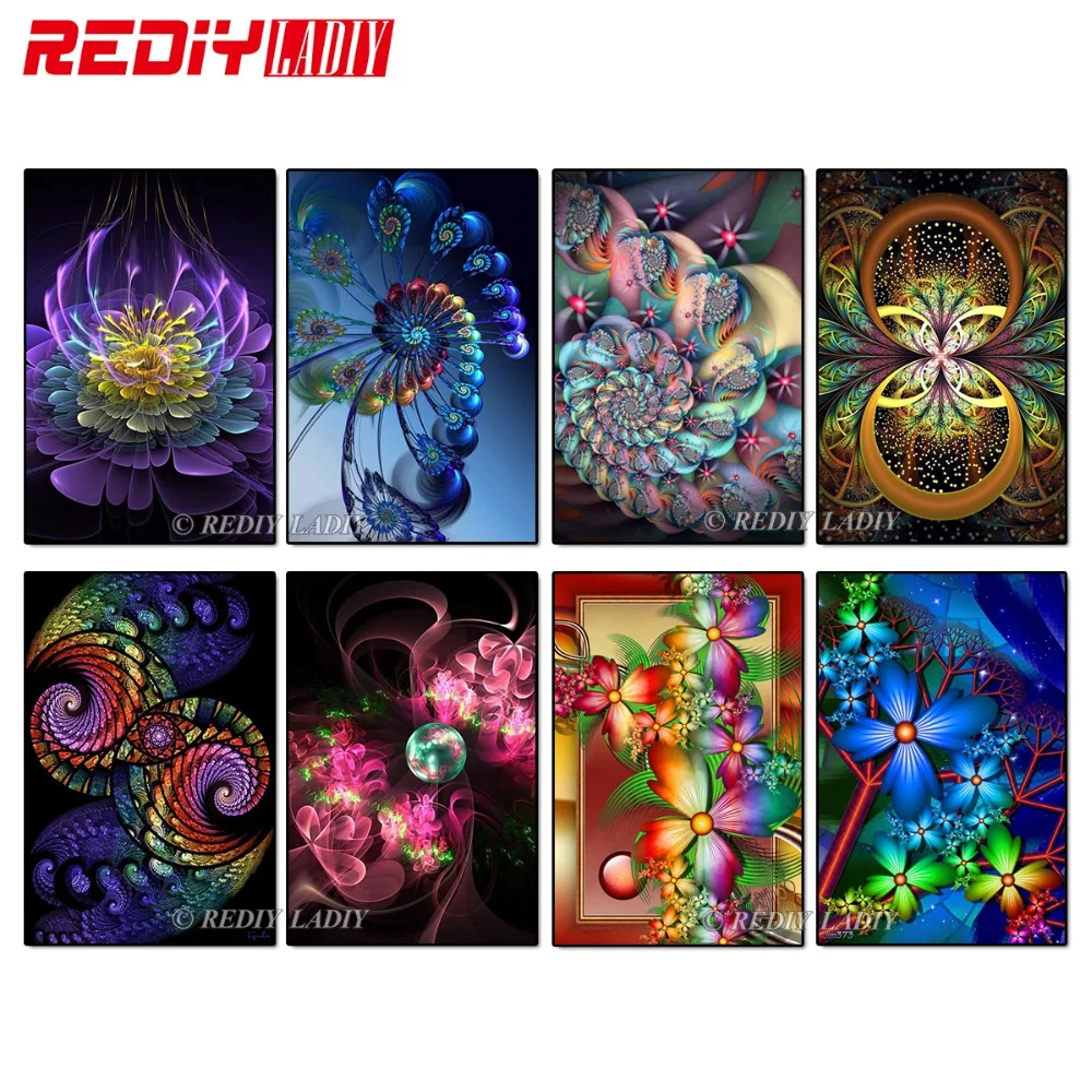 RF84774A  REDIY LADIY Diamond Painting Cross Stitch Kits Full Diamond Embroidery Mandala Needlework Diamond Mosaic Home Decor Hobby Crafts