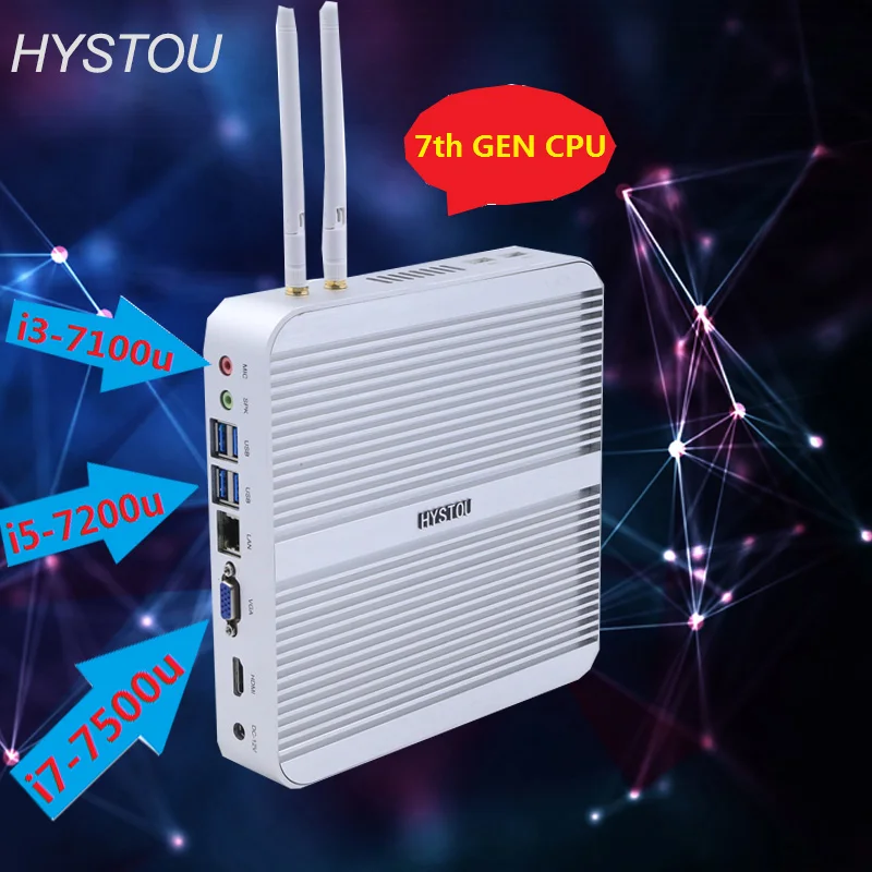 Lowest Price Kabylake mini pc i7 7500u 7th generation cpu Intel core i5 7200u HTPC fanless mini pc desktop computer i3 7100u with wifi Lowest Price Kabylake mini pc i7 7500u 7th generation cpu Intel core i5 7200u HTPC fanless mini pc desktop computer i3 7100u with wifi