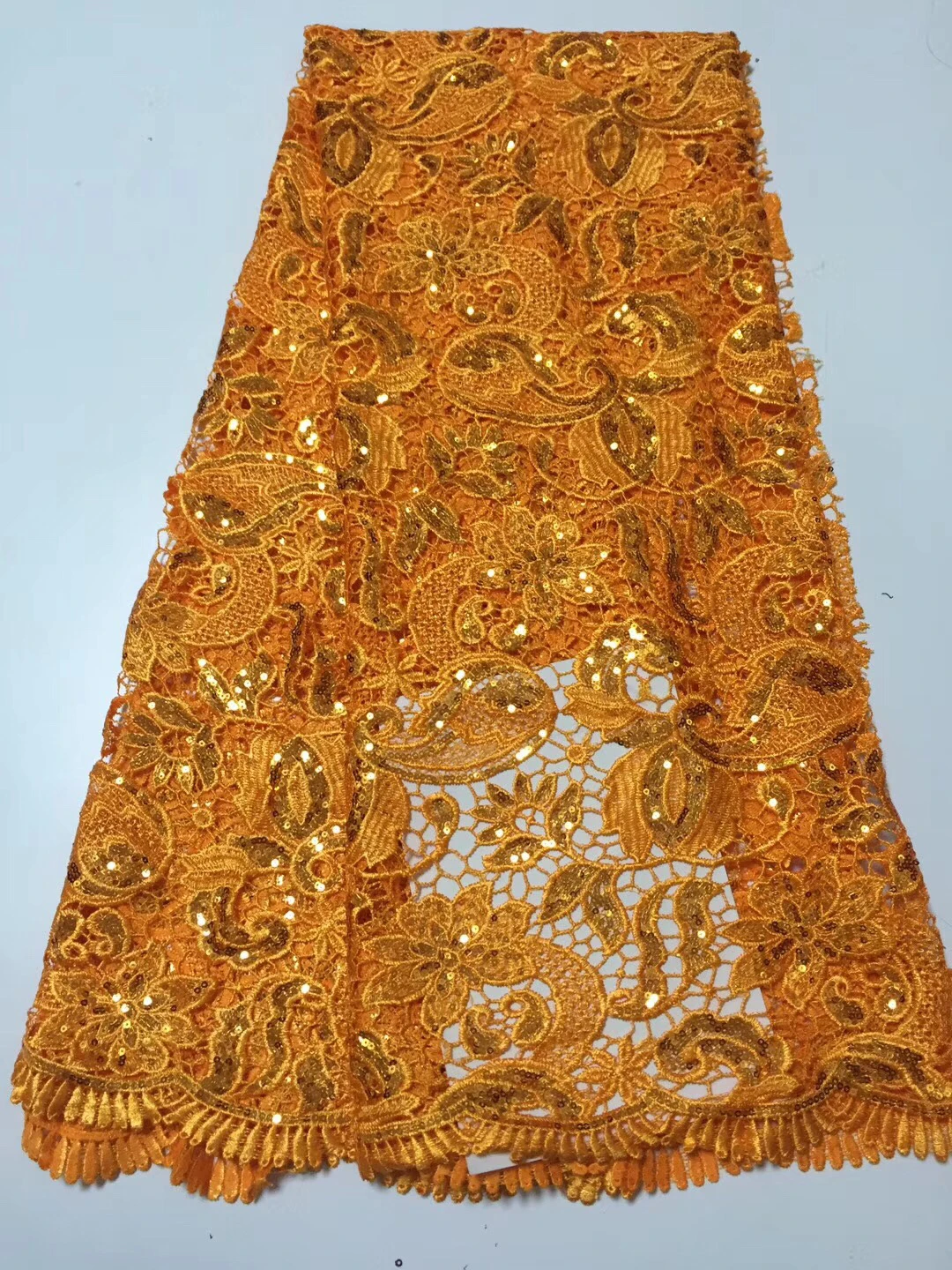 

Sequined lace fabric, full soft lace new pattern lace, African lace fabric wedding CD3207