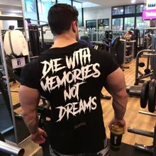 2018 summer New mens gyms T shirt Fitness Bodybuilding Shirts Printed Fashion Male Short cotton clothing Brand Tee Tops
