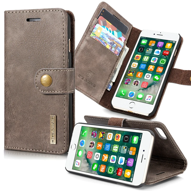 imágenes para Para iphone 7 case retro cuero y pc de la cubierta del tirón magnético iphone 7 plus case con coque de lujo original de la carpeta para iphone7 Plus imágenes para Para iphone 7 case retro cuero y pc de la cubierta del tirón magnético iphone 7 plus case con coque de lujo original de la carpeta para iphone7 Plus