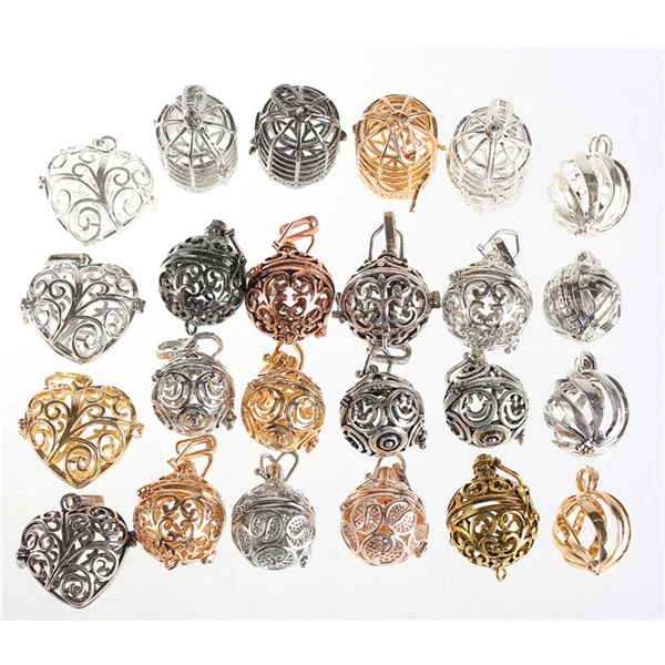 129 32 De Réductionpendentif Dappelant De Boule De Cage Doiseau Dharmonie De Strass Pour Des Femmes Enceintes Bijoux De Médaillon Dhuile