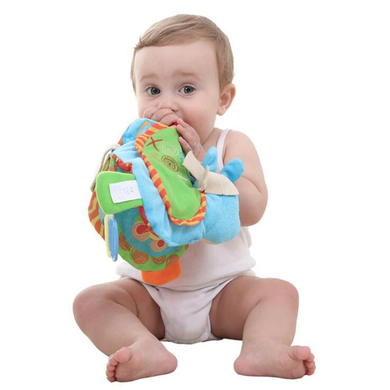 Soft Cloth Book Baby Toy Educational Reading Book with Teether Baby Development Animal Cute Infant Educational Baby Toys