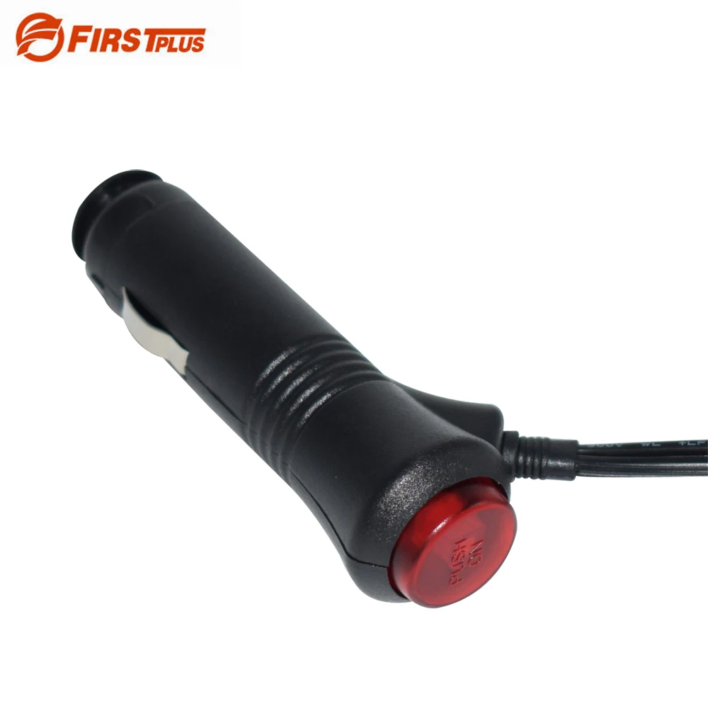 DC 5.5*2.1mm Plug 10A Car Motorcycle 12V 24V Cigarette Lighter Power Supply Adapter with ON OFF Switch Button 1.2m Cable|cigarette lighter