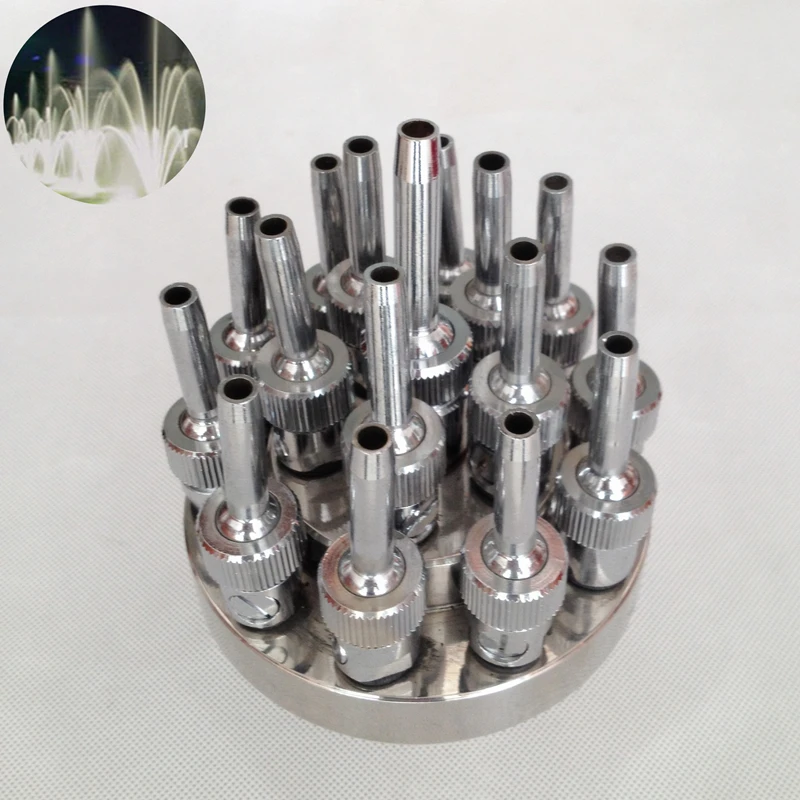 

Stainless Steel Adjustable 1" D25 Three Layer Flowers Spray Sprinkler Style Stylet Interlobule Pool Fountain Nozzle