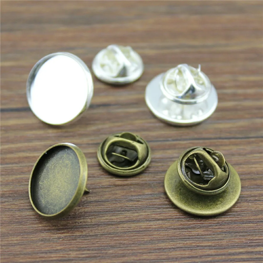 10sets Brooch Pin Base Brooch Pin 2 Colors Fit 12mm25mm Cabochons